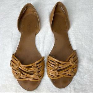 Madewell Leather Strappy Open Toe Flats